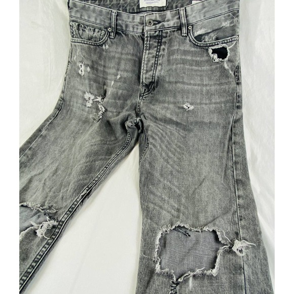 Scotch & Soda Dean Gray Heavily Distressed Mens Jeans Size 31x32 Excellent - Picture 3 of 7